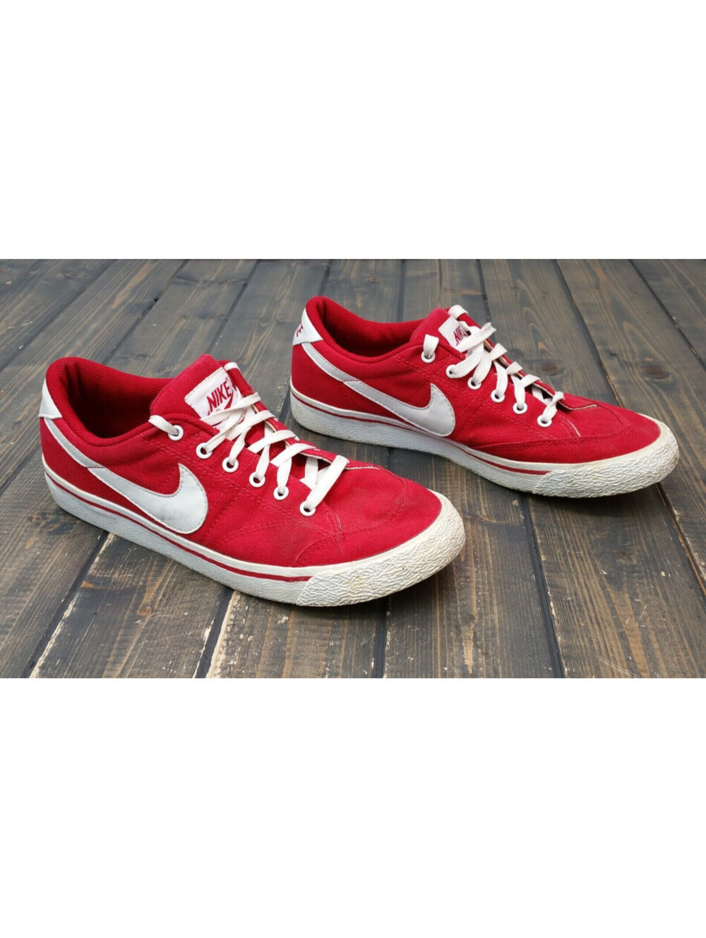VTG 2002 Nike Women's All Court Red Canvas Obsidian Classic US 10/EUR 42 305411